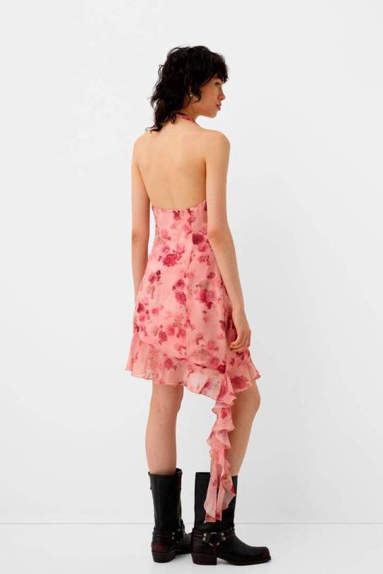Vestit mini drapejat print Vestit mini drapejat print