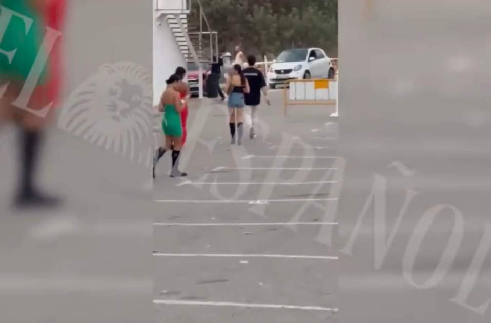 Froilán saliente del pàrking con Belén Perea, Jaleos Froilán saliente del pàrking con Belén Perea, Jaleos