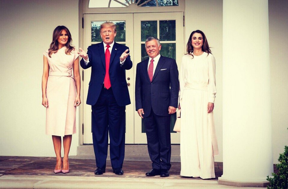 rania jordania i Melania  Casa Blanca