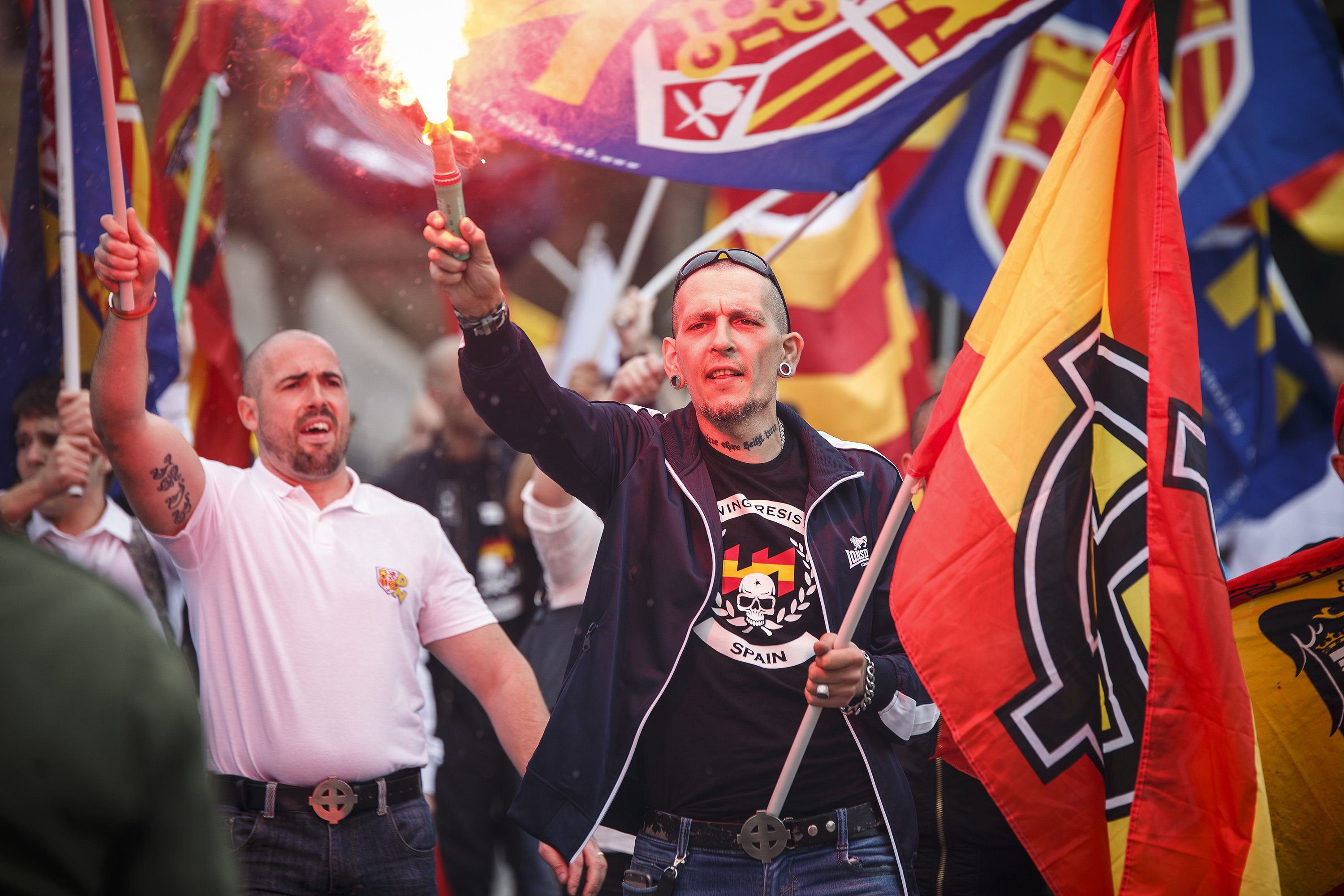 Neonazis y violentos, en la manifestación del domingo en Madrid