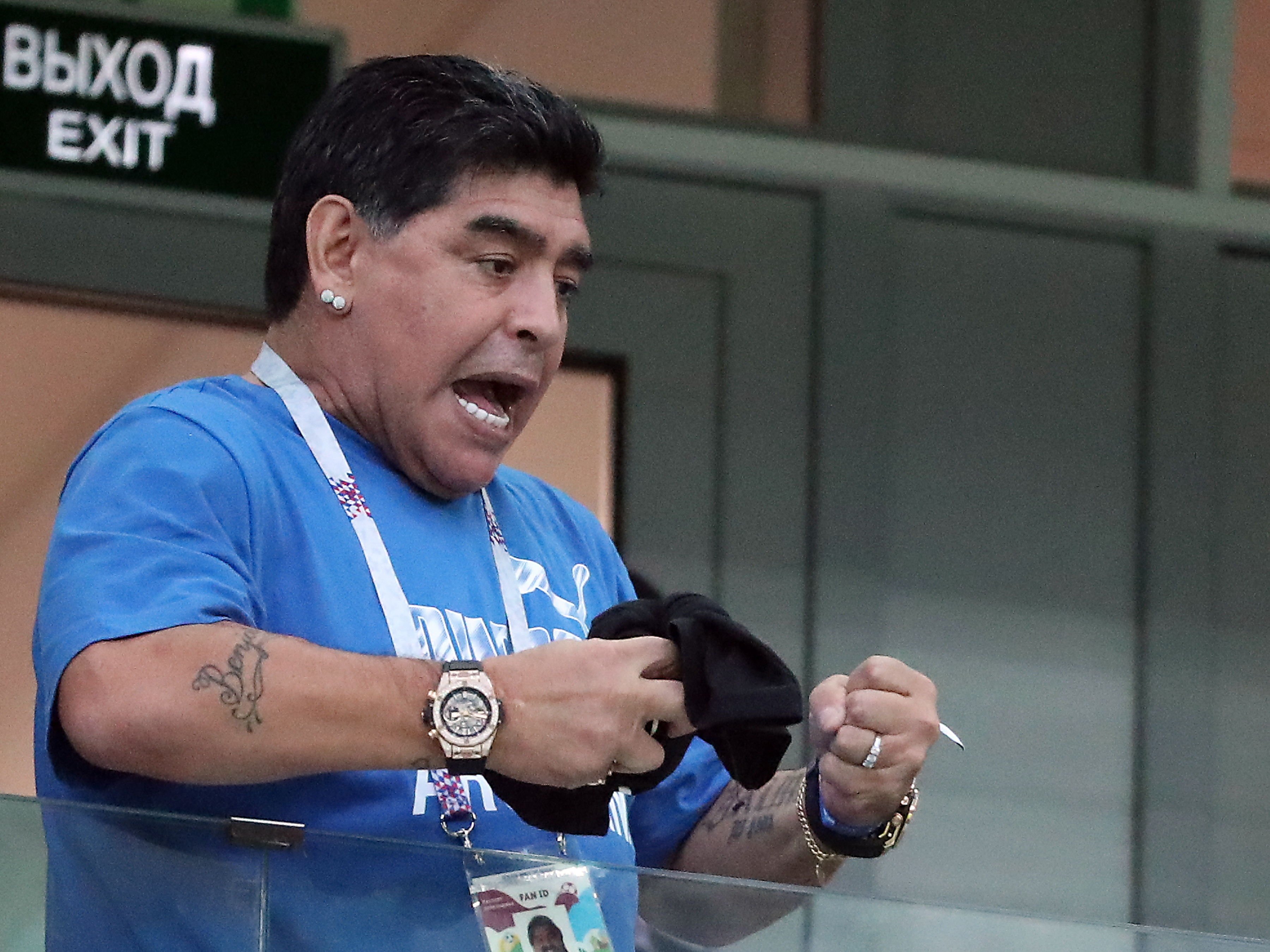 El preocupante estado de Maradona después de la victoria de Argentina