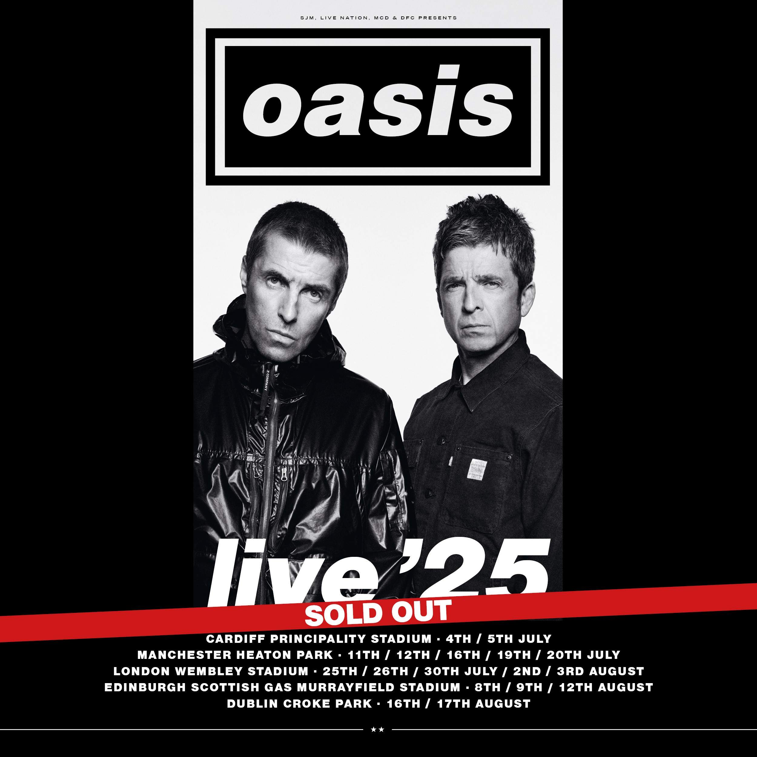 Oasis agota todas las entradas de su tour de retorno por Reino Unido e Irlanda