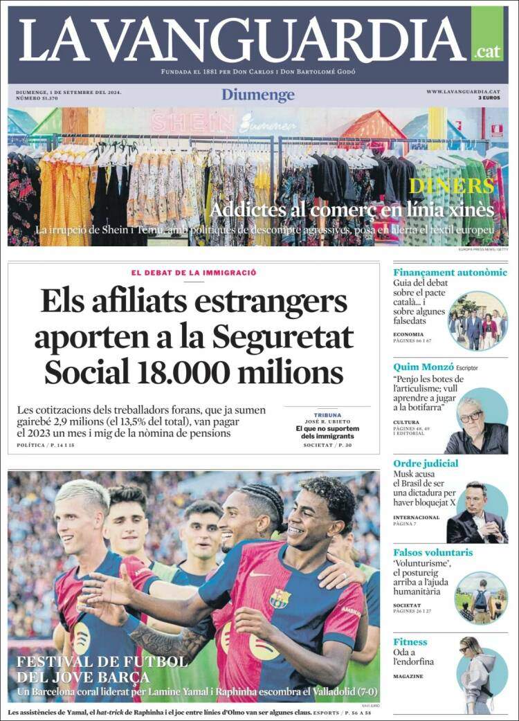 'La Vanguardia' 1 CAT 'La Vanguardia' 1 CAT