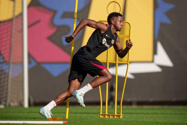 Ansu Fati, durante un entrenamiento con el Barça / Foto: FC Barcelona Ansu Fati, durante un entrenamiento con el Barça / Foto: FC Barcelona