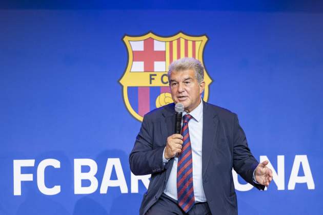 Roda premsa FC Barcelona Joan Laporta Fitxatges contractes Barça / Foto: Carlos Baglietto Roda premsa FC Barcelona Joan Laporta Fitxatges contractes Barça / Foto: Carlos Baglietto