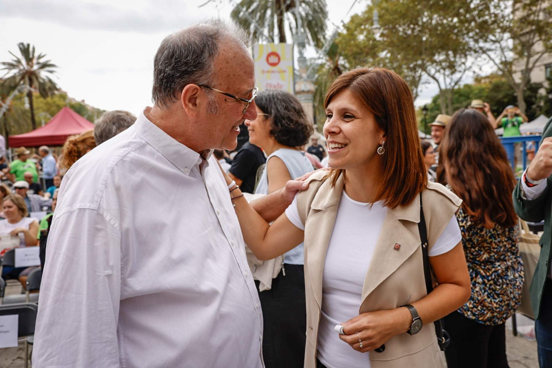 Xavier Antich (Òmnium Cultural) i Marta Vilalta (ERC) a la Diada de l'11 S / Carlos Baglietto Xavier Antich (Òmnium Cultural) i Marta Vilalta (ERC) a la Diada de l'11 S / Carlos Baglietto