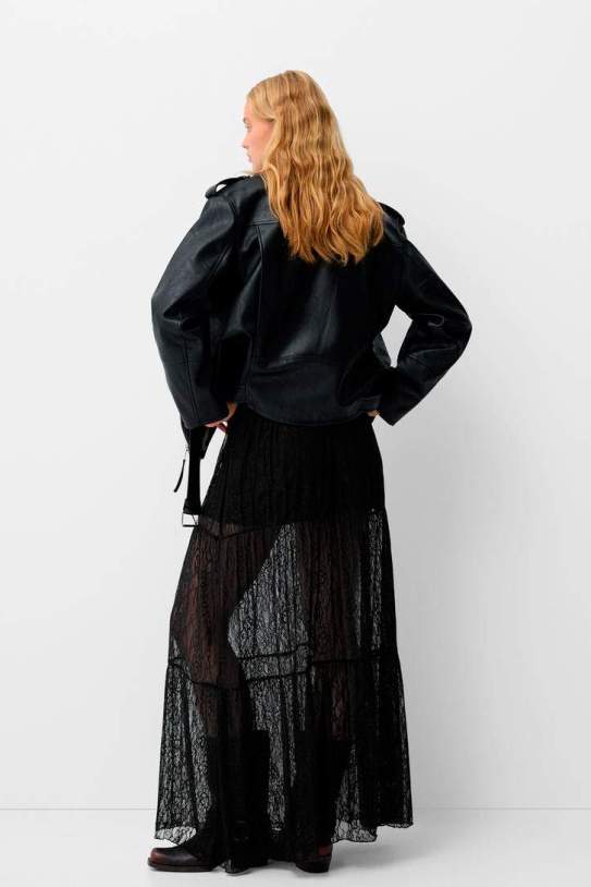 Falda midi blonda Falda midi blonda