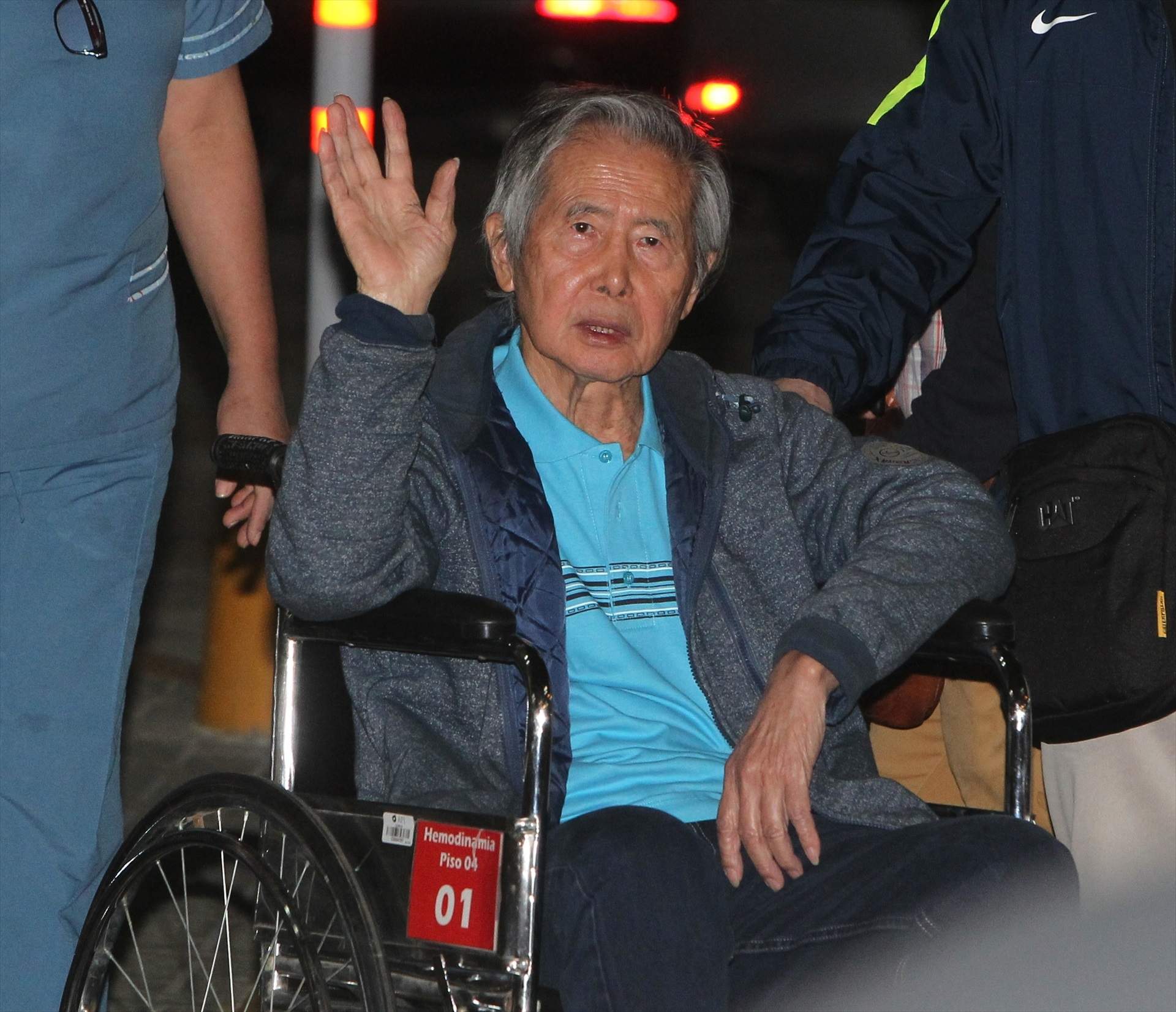 Imatge del 2018 d'Alberto Fujimori, quan va sortir de la clínica Imatge del 2018 d'Alberto Fujimori, quan va sortir de la clínica