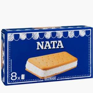 Helado sándwich de nata Hacendado1 Helado sándwich de nata Hacendado1