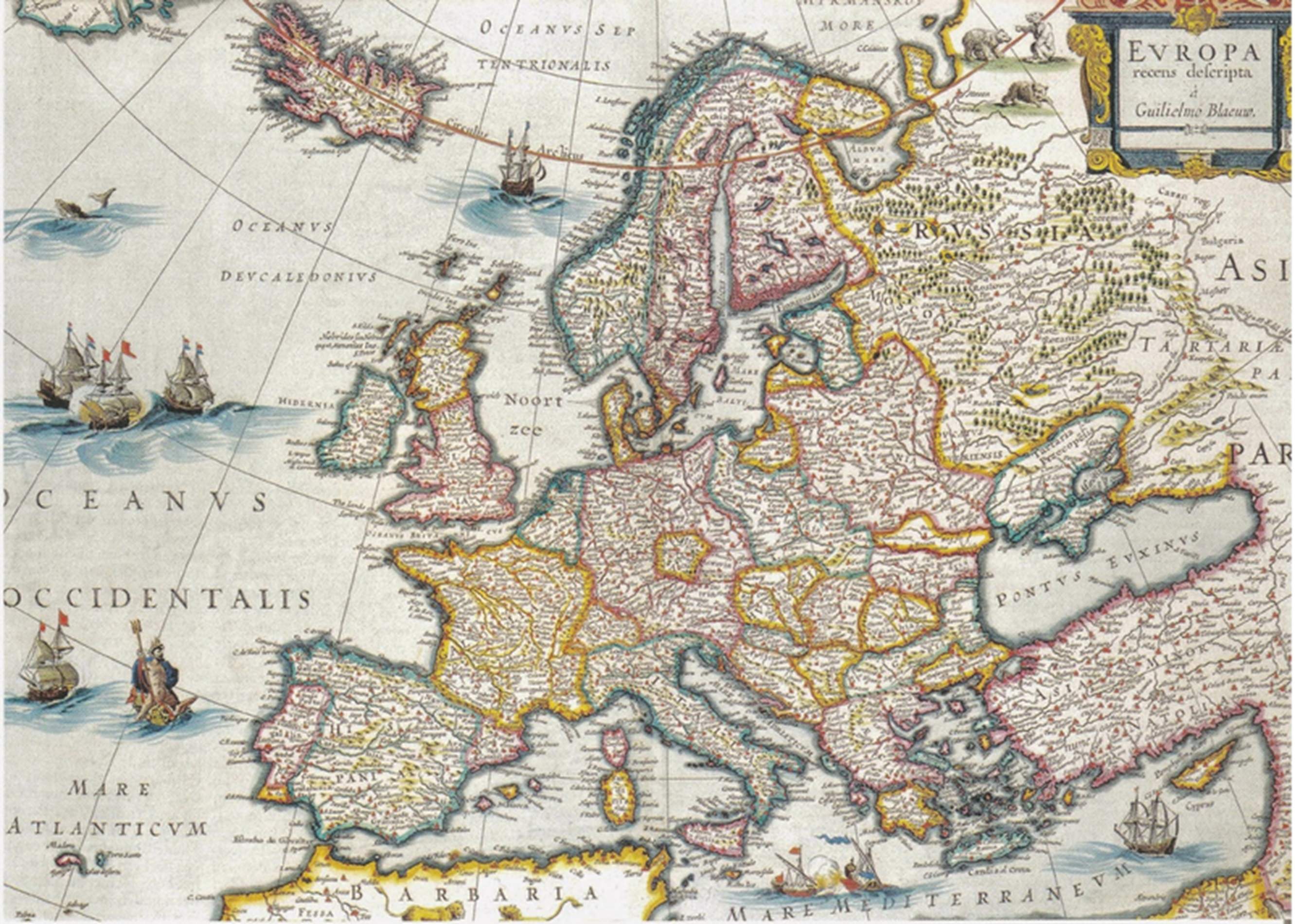 Mapa polític d'Europa (1645) on es veuen clarament les fronteres que separen Catalunya de la Monarquia Hispànica. Font Biblioteca Digital Hispànica Mapa polític d'Europa (1645) on es veuen clarament les fronteres que separen Catalunya de la Monarquia Hispànica. Font Biblioteca Digital Hispànica