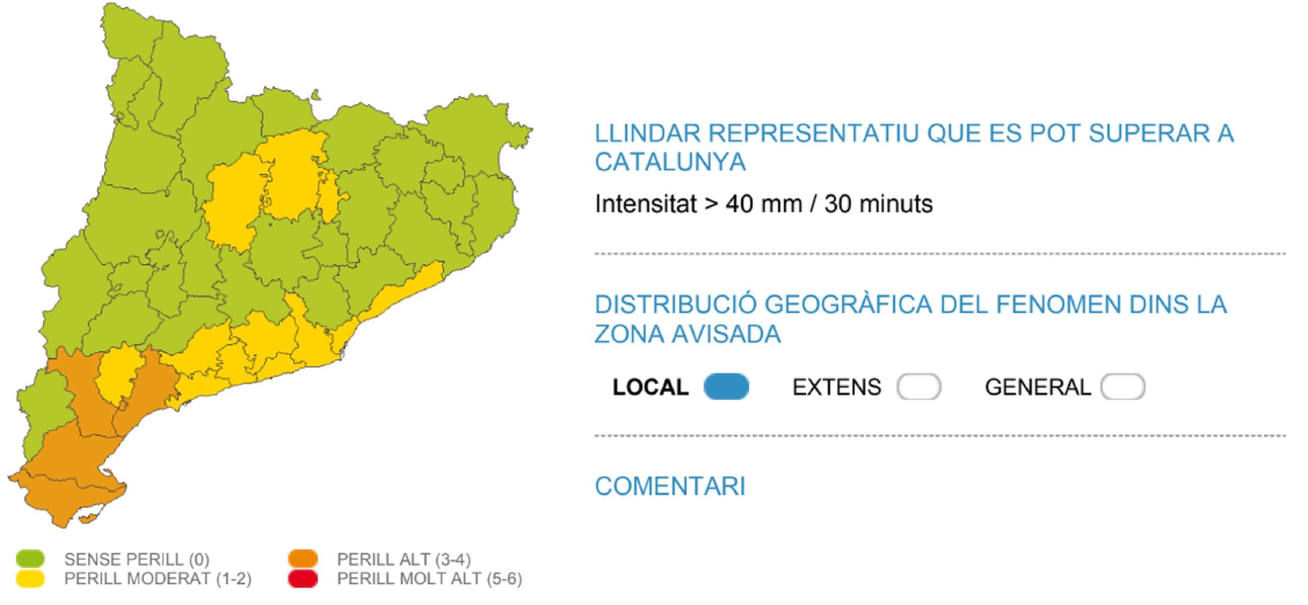 Alerta para|por posibles aguaceros en Catalunya Meteocat Alerta para|por posibles aguaceros en Catalunya Meteocat
