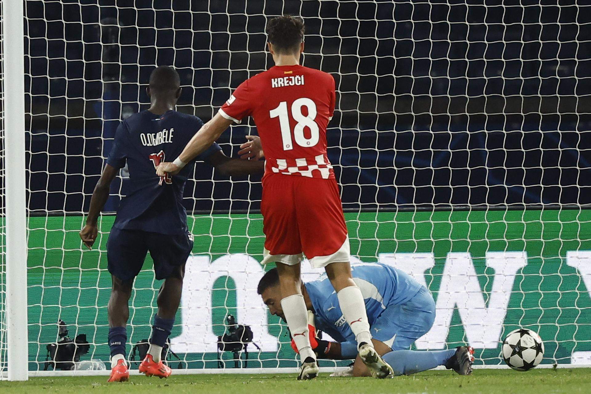 El Girona acaba cedint contra el PSG en un debut cruel a la Champions League (1-0)