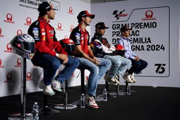 Rueda de prensa previa al Gran Premio de la Emilia Romagna / Foto: EFE Rueda de prensa previa al Gran Premio de la Emilia Romagna / Foto: EFE