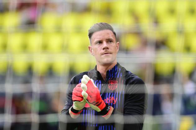 Marc-André ter Stegen calentamiento Barça / Foto: EFE Marc-André ter Stegen calentamiento Barça / Foto: EFE