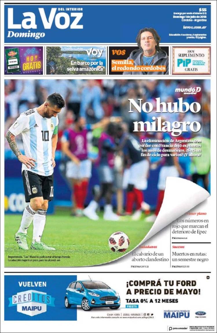 La Voz Portada 01 07 2018