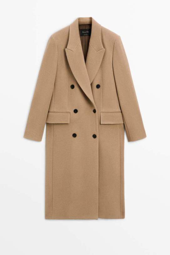 Abric llarg barreja|mescla llana dobli|doblegui botonadura