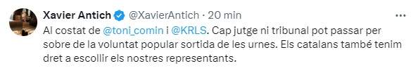 Missatge Xavier Antich Missatge Xavier Antich