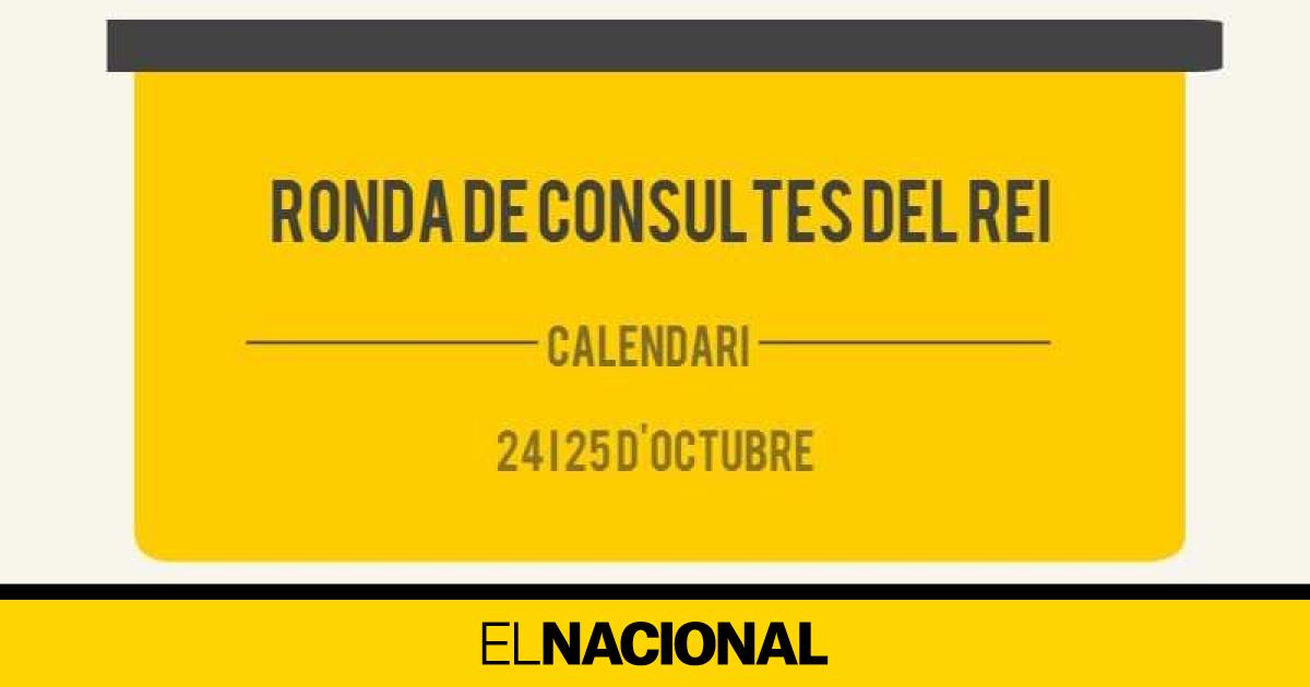 El calendario del Rey para la ronda de consultas