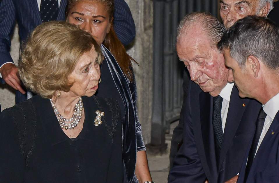 Juan Carlos Sofía funeral Juan Gómez Acebo, 2024 GTRES Juan Carlos Sofía funeral Juan Gómez Acebo, 2024 GTRES