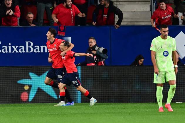 Bryan Zaragoza celebració gol Osasuna Barça EFE