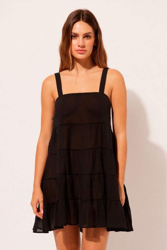 Vestido corto con volantes1 Vestido corto con volantes1