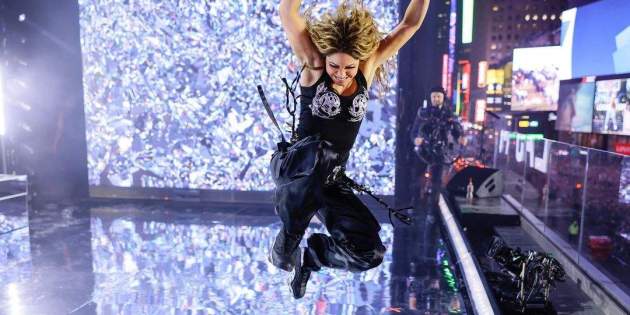 Shakira durant la seva actuació al Times Square / Instagram Shakira durant la seva actuació al Times Square / Instagram