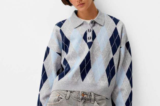 Jersey cuello polo rombos1 Jersey cuello polo rombos1