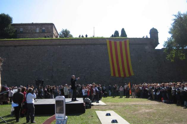 Castell de Montjuïc. Acte recordatori president Companys, el 2010 Castell de Montjuïc. Acte recordatori president Companys, el 2010