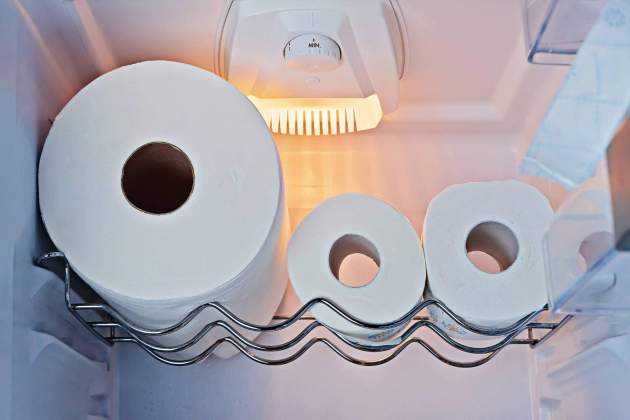 Pone papel de inodoro en la nevera / Foto: Canva Pone papel de inodoro en la nevera / Foto: Canva