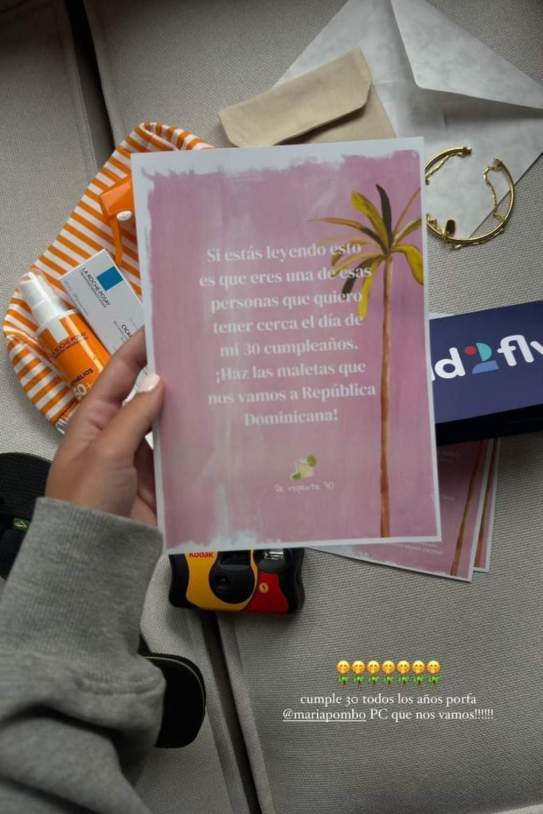 Invitación Maria Pombo 30 aniversario|cumpleaños / Instagram Invitación Maria Pombo 30 aniversario|cumpleaños / Instagram