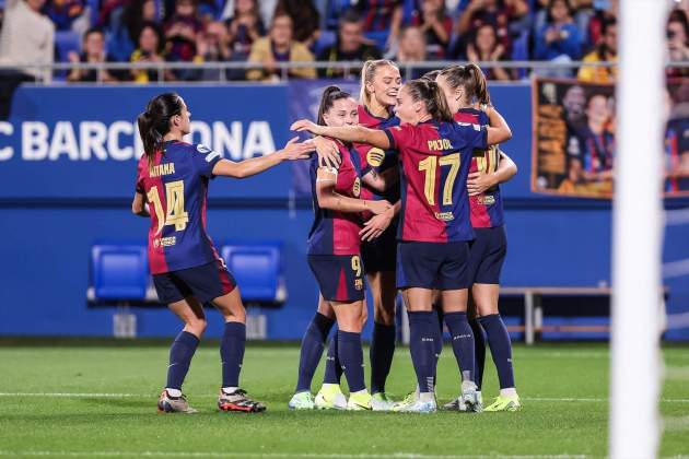 Barça femenino celebración de un gol / Foto: Europa Press Barça femenino celebración de un gol / Foto: Europa Press