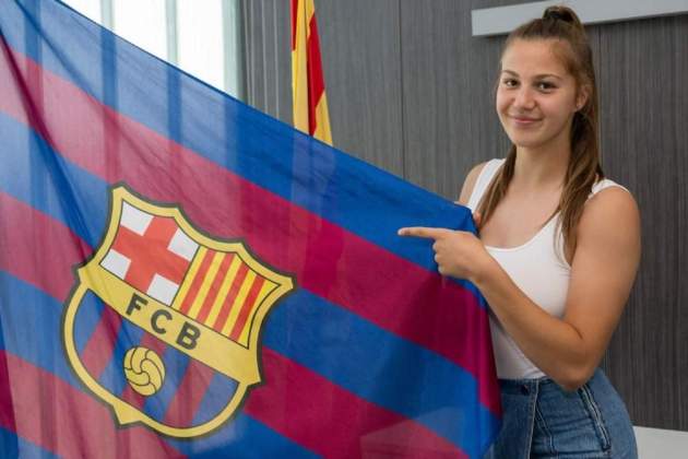 Emilia Szymczak jugadora FCB b Femení / Foto: FC Barcelona Emilia Szymczak jugadora FCB b Femení / Foto: FC Barcelona
