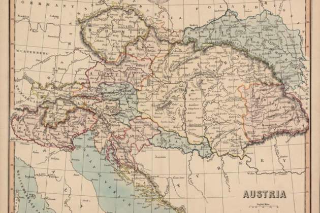 Mapa de l'Imperi austro hongarès abans de la unificació italiana (1856). Font Cartoteca de Catalunya Mapa de l'Imperi austro hongarès abans de la unificació italiana (1856). Font Cartoteca de Catalunya