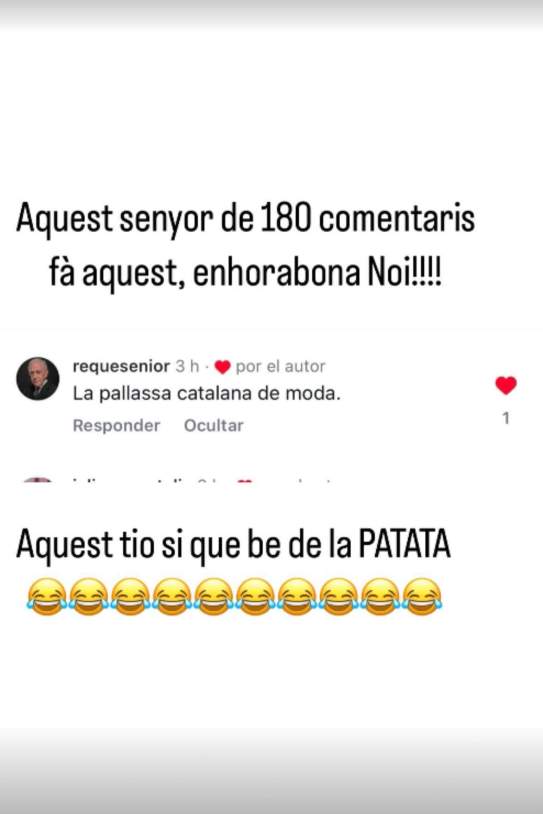La respuesta de la Yaya Angeleta / Instagram La respuesta de la Yaya Angeleta / Instagram