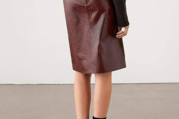Faldilla|Falda craquelada pell napa Faldilla|Falda craquelada pell napa
