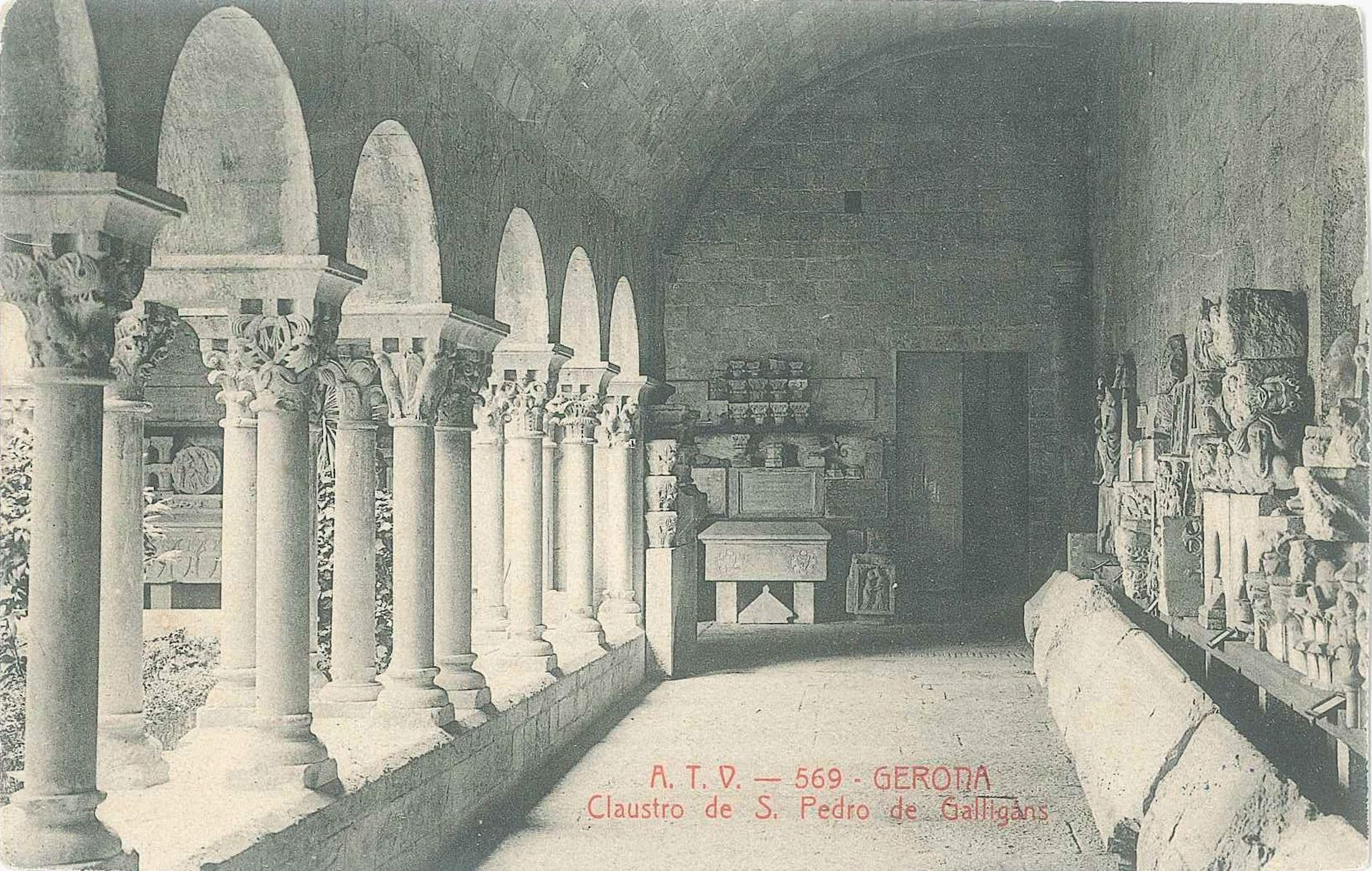 Leona de Girona, claustro Sant Pere de Galligants, 1910 1920 / ACN Leona de Girona, claustro Sant Pere de Galligants, 1910 1920 / ACN