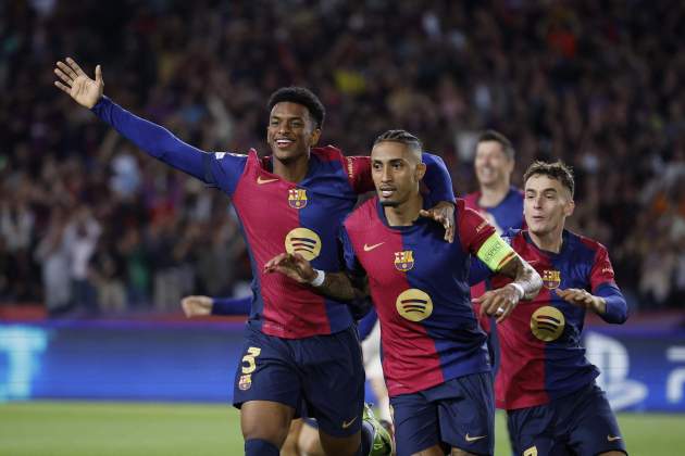 Alejandro Balde Raphinha celebració gol Barça / Foto: EFE