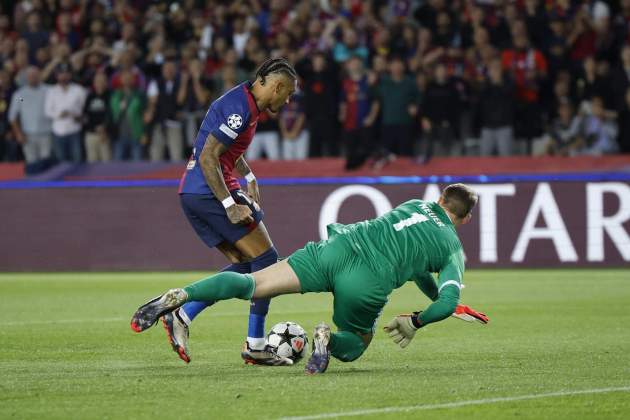 Raphinha gol Barça Bayern / Foto: EFE Raphinha gol Barça Bayern / Foto: EFE