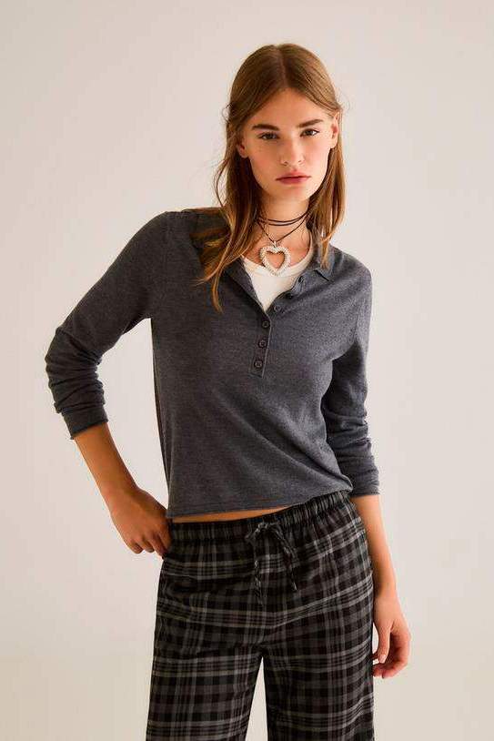 Jersey punto polo botones1 Jersey punto polo botones1