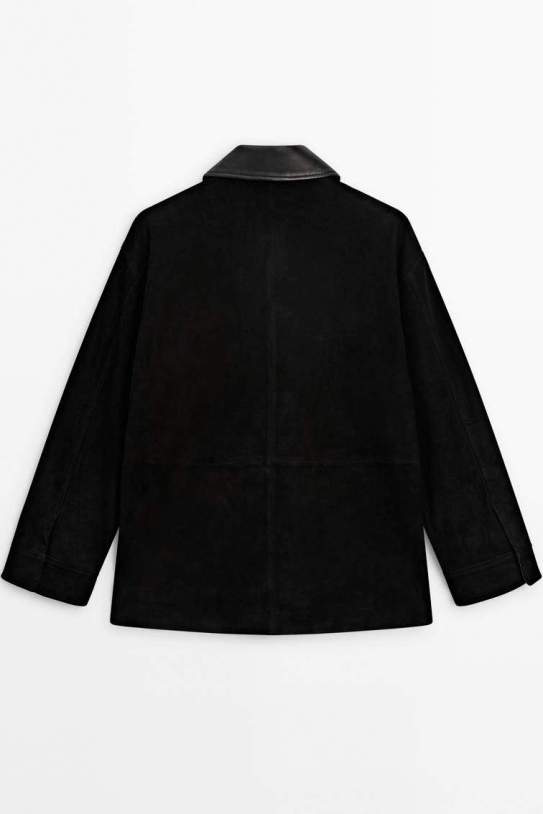 Chaqueta tipo capa piel ante Chaqueta tipo capa piel ante