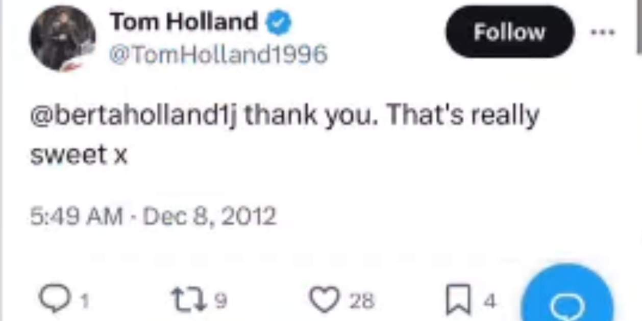 La respuesta de Tom Holland Instagram La respuesta de Tom Holland Instagram
