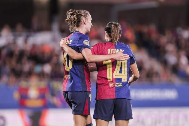 Aitana Bonmatí i Graham Hansen durante un partido con el Barça / Foto: Europa Press Aitana Bonmatí i Graham Hansen durante un partido con el Barça / Foto: Europa Press
