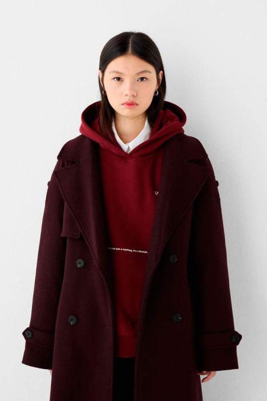 Abrigo trench con lana oversize1 Abrigo trench con lana oversize1