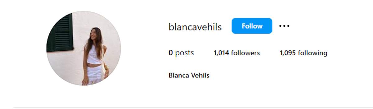 Blanca Vehils a UInstagram Blanca Vehils a UInstagram