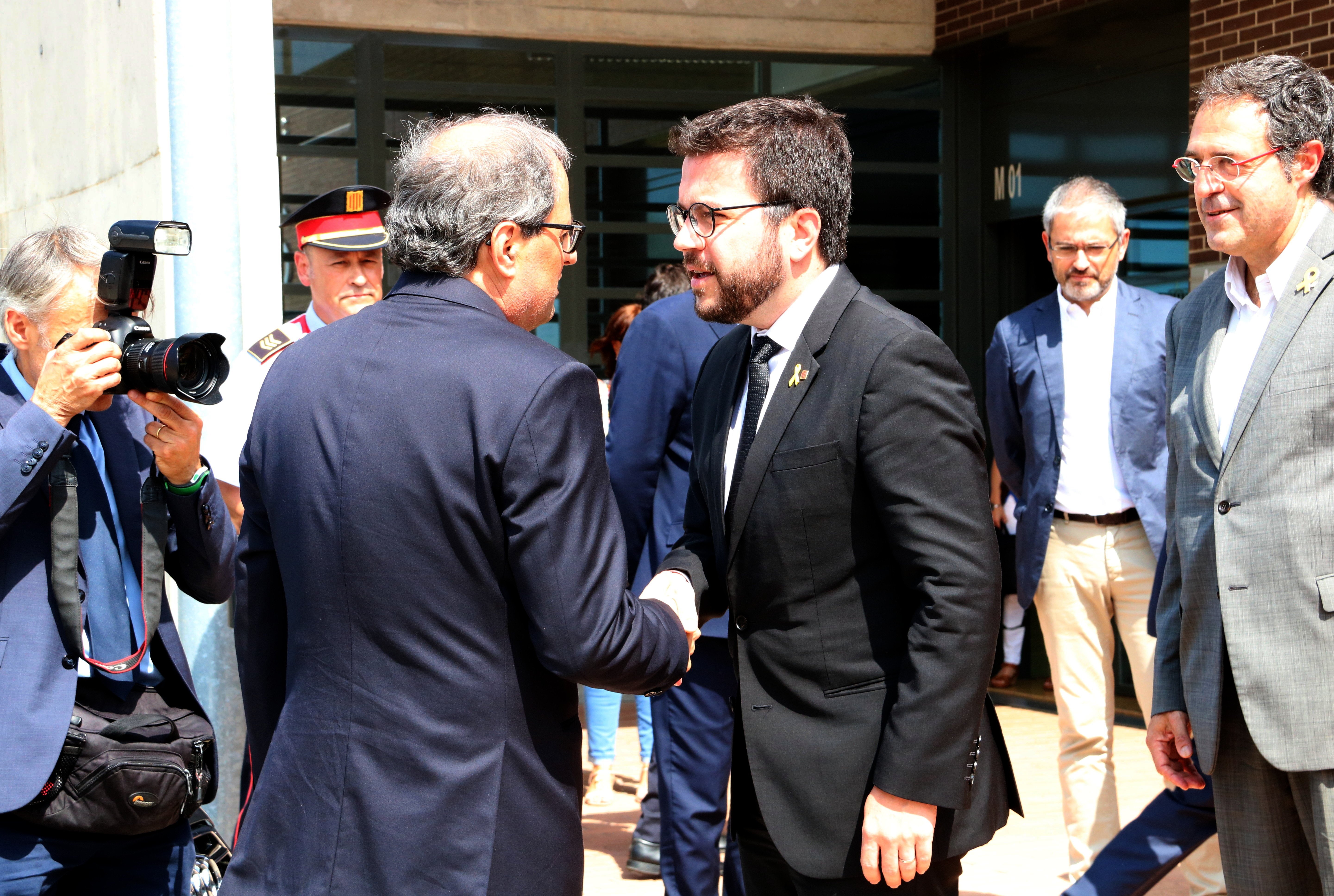 Torra, Torrent y Aragonés han visitado a los presos en Lledoners