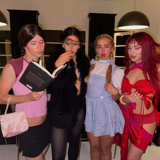 Rosalía con Charli XCX, Addison Rae y Troy Silvan / Instagram