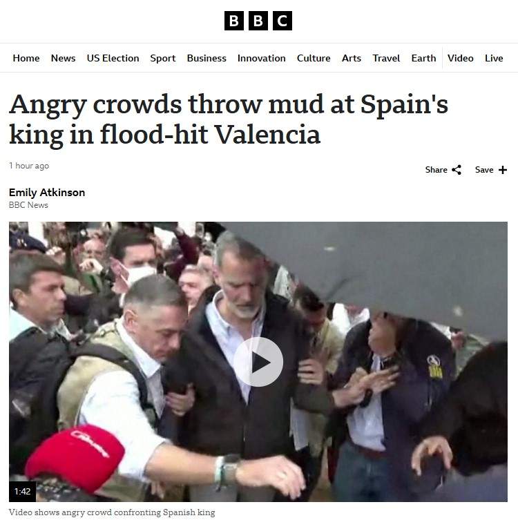 BBC visita rey Felipe VI Paiporta, Pais Valencia BBC visita rey Felipe VI Paiporta, Pais Valencia