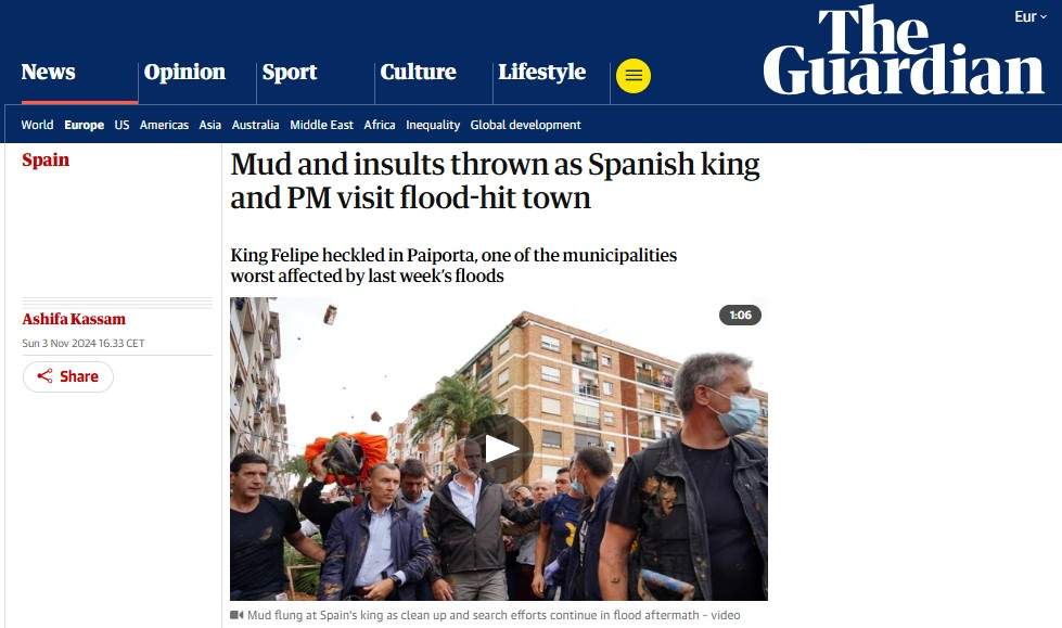 The Guardian visita rey Felipe VI Paiporta, Pais Valencia The Guardian visita rey Felipe VI Paiporta, Pais Valencia