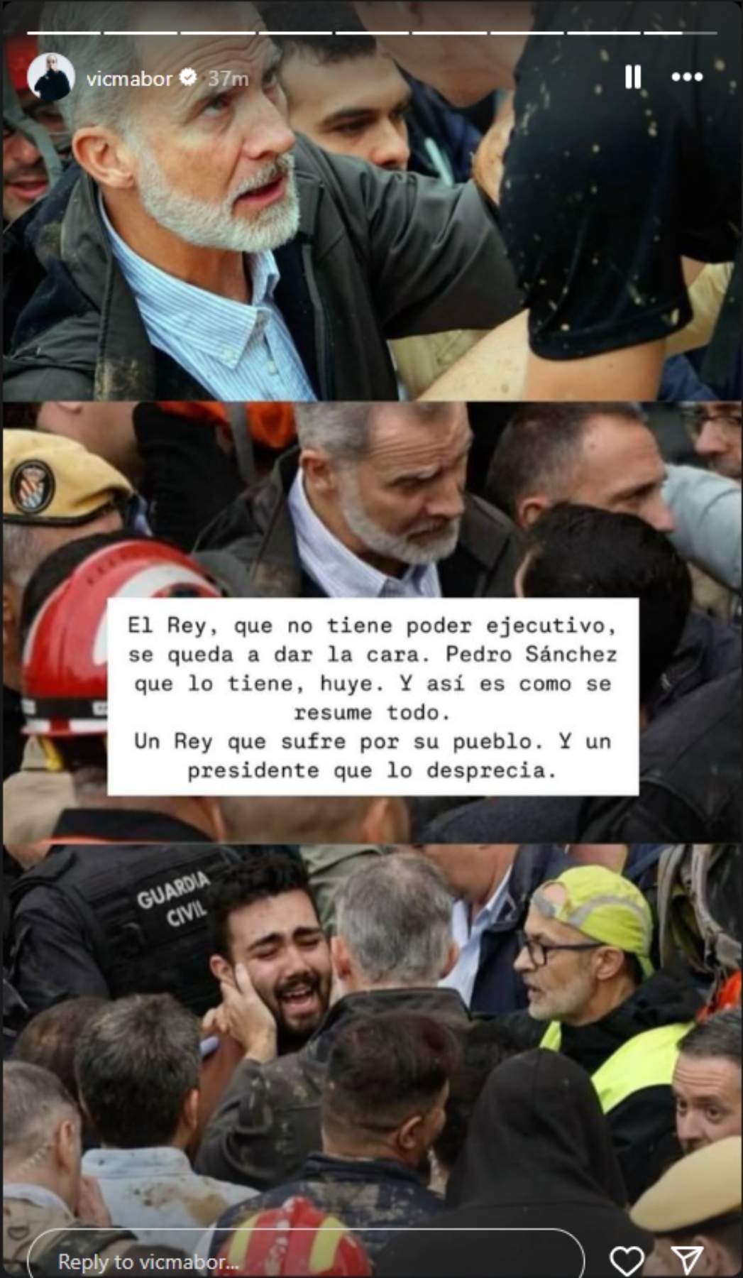 Victoria Federica assenyala a Pedro Sánchez Instagram Victoria Federica assenyala a Pedro Sánchez Instagram