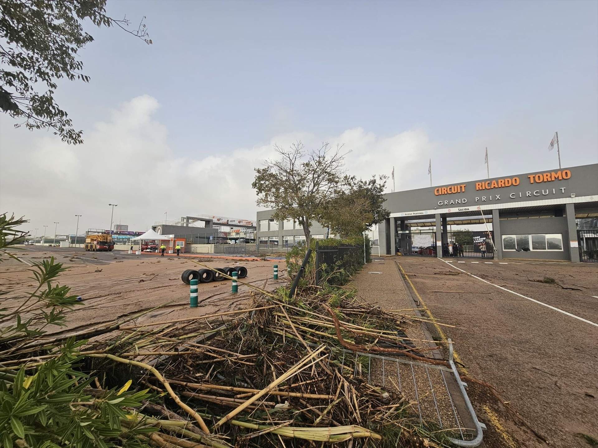 Las imágenes del Circuito Ricardo Tormo de València, inaccesible después de la DANA